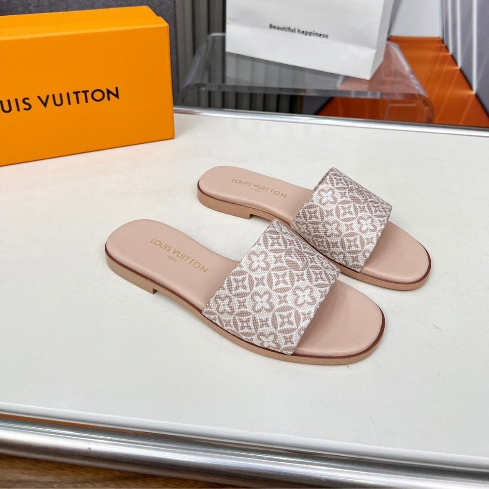 L0vis Vvtt0n Lily Flat Mule Beige 1Ahm99