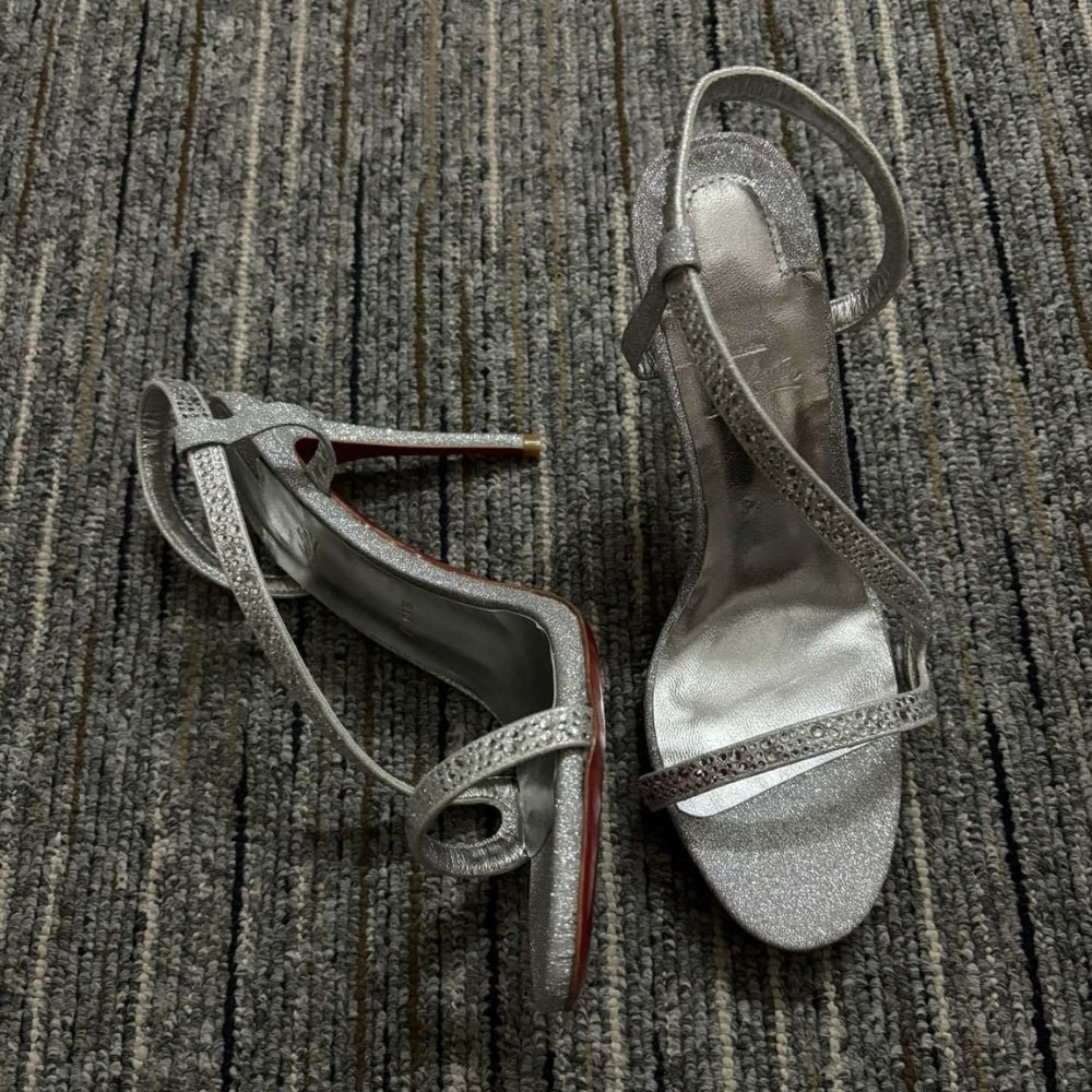 Chr1st1an Louboutin Rosalie Strass Silver 3220624S265
