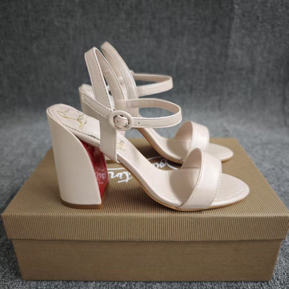 Chr1st1an Louboutin Miss Jane 85 Sandal Beige 1240672F608
