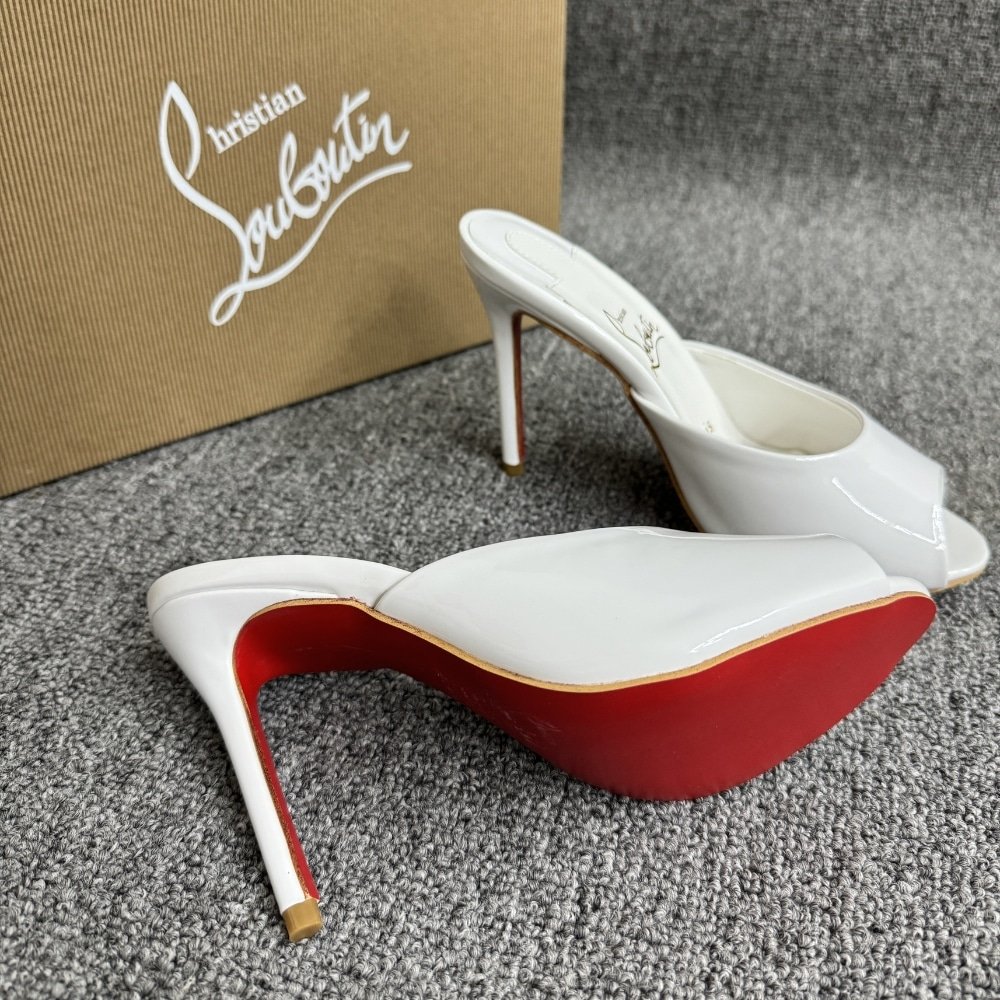 Chr1st1an Louboutin Me Dolly 100 Mules White 1221318W302