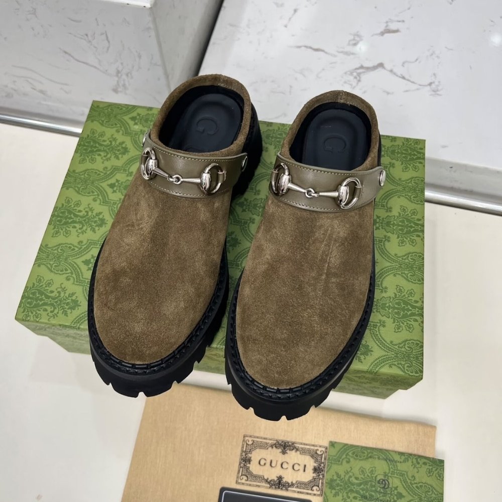 Gvc*1 Women Mule With Horsebit Dark Green ‎835829 Aae3R 3037