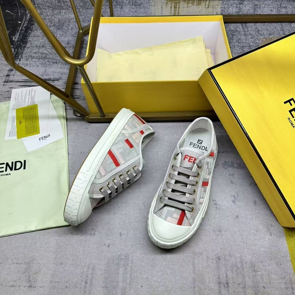 F**di Domino Sneaker Gray Beige 8E8325Ariv F1Sze