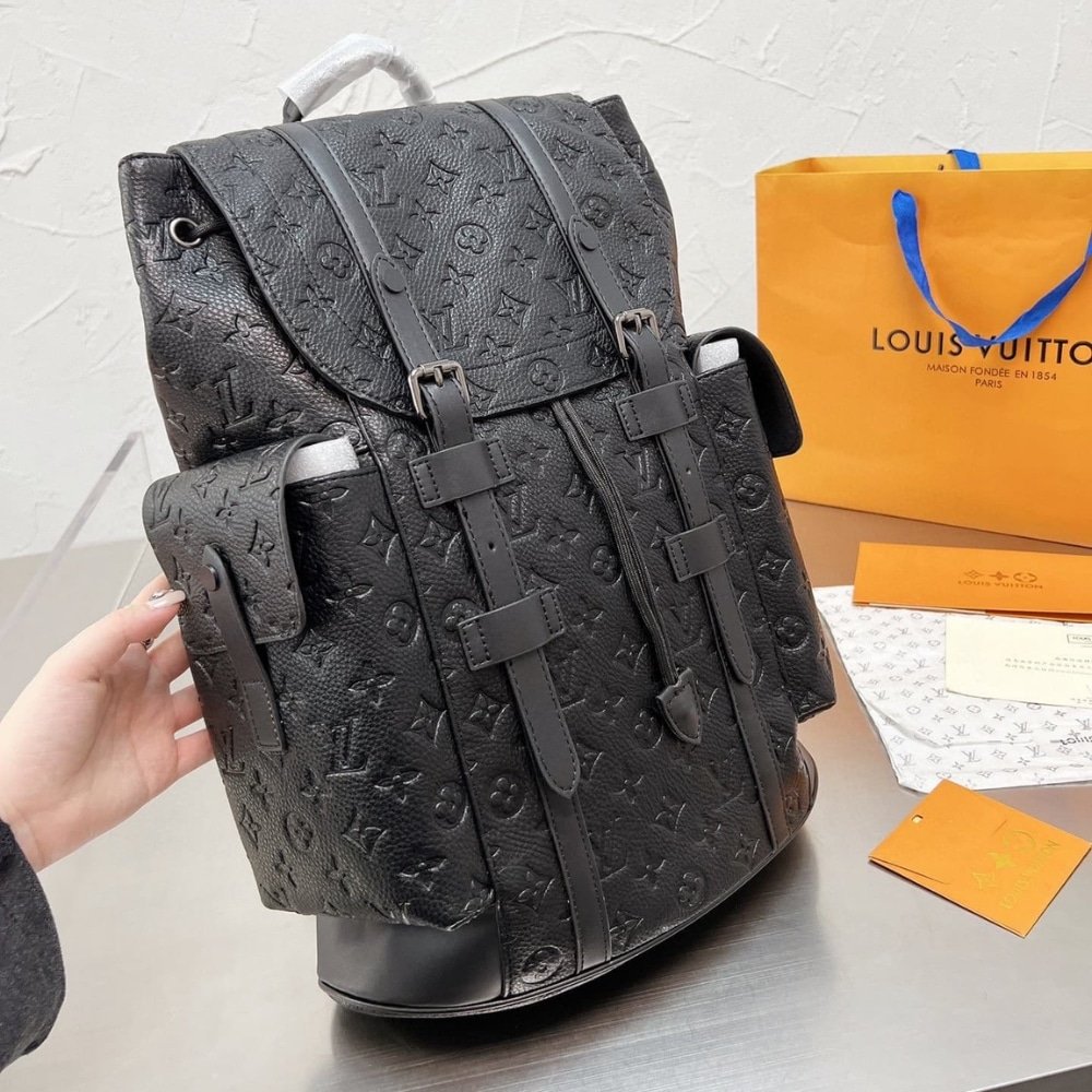 L0vis Vvtt0n Christopher Mm Backpack Monogram Taurillon Leather Black 45Cm M55699