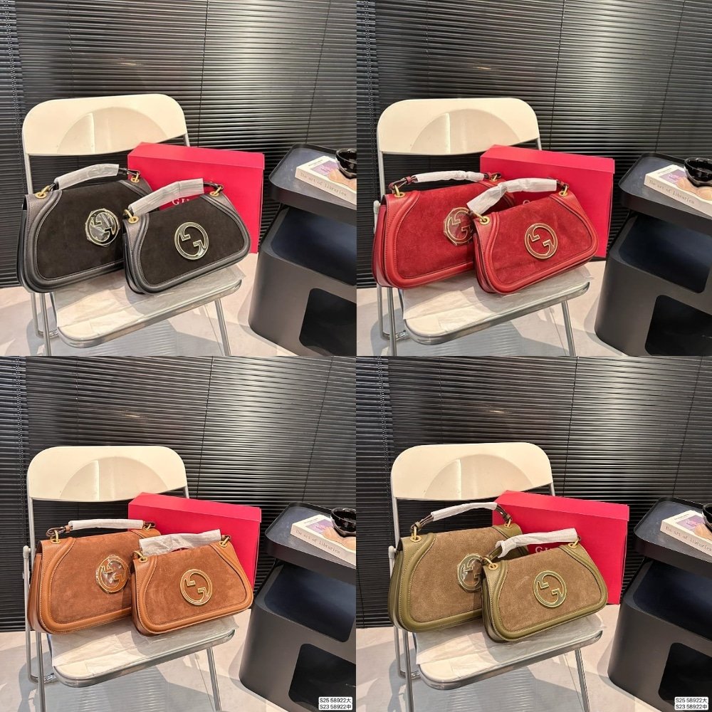 Gvc*1 Blondie Small Shoulder Bag Light Brown Suede 26Cm 815715 Caaau 2808
