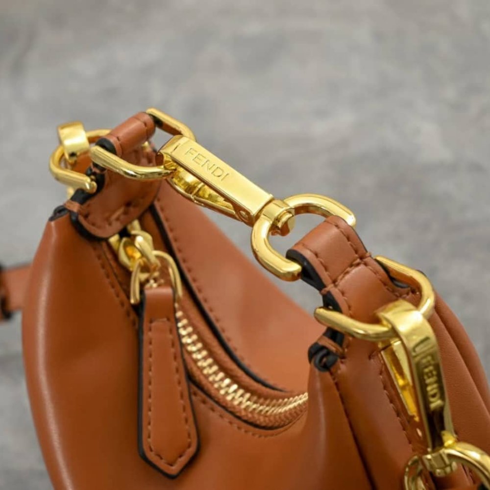 F**di F**digraphy Mini Leather Mini Bag Brown 20Cm 8BS081A5DYF1MQI