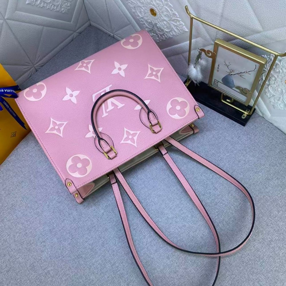 L0vis Vvtt0n Onthego MM Monogram Empreinte Trianon Pink 33cm M46286