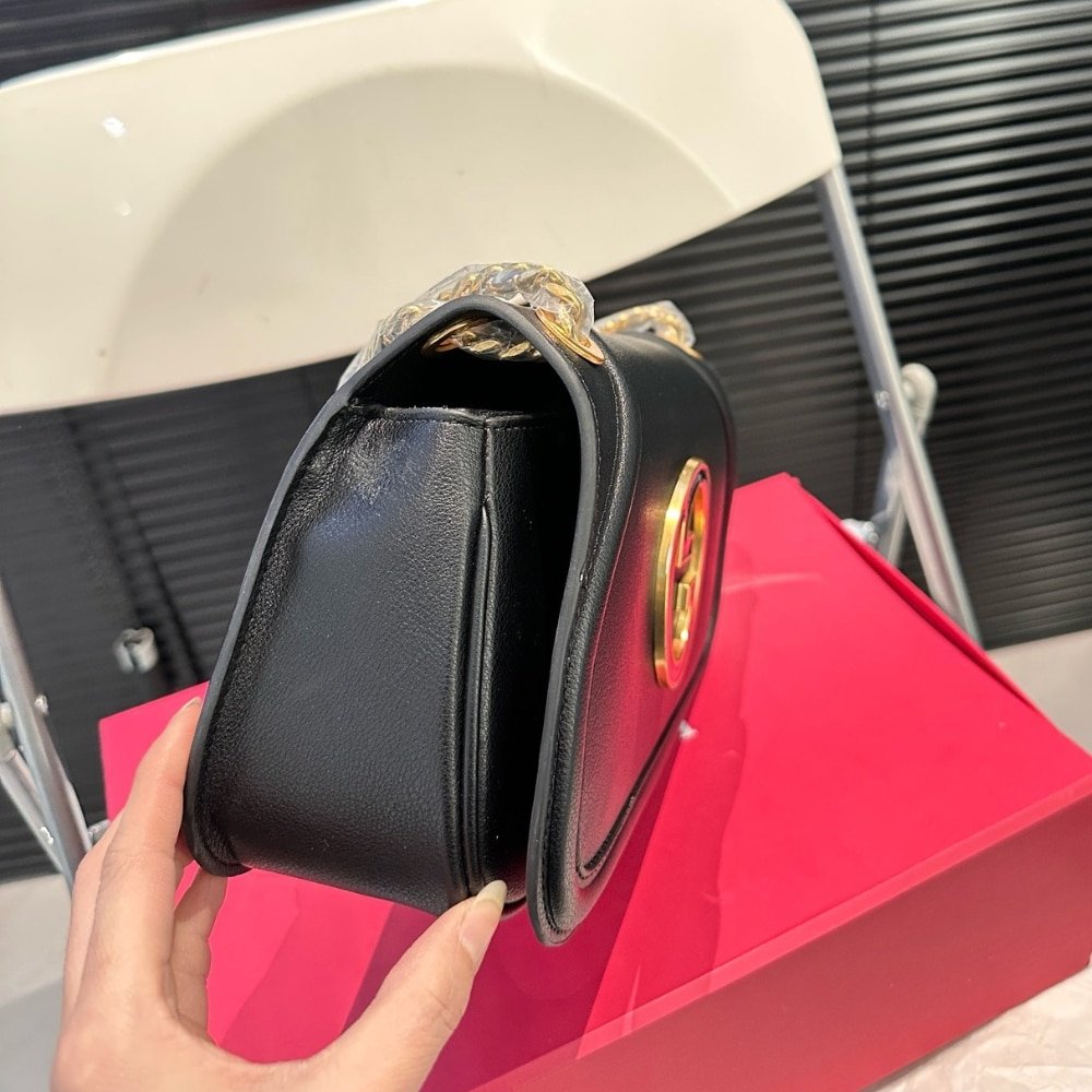 Gvc*1 Blondie Small Shoulder Bag Black Leather 26Cm 815715 Aaeex 1000