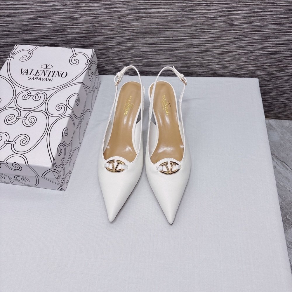Va1e*ntin0 The Bold Edition Vlogo Slingback Pump 60Mm In Ivory