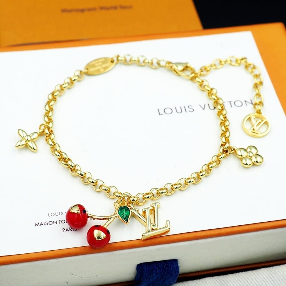 L0vis Vvtt0n X Murakami Cerise Bracelet Gold M1691A