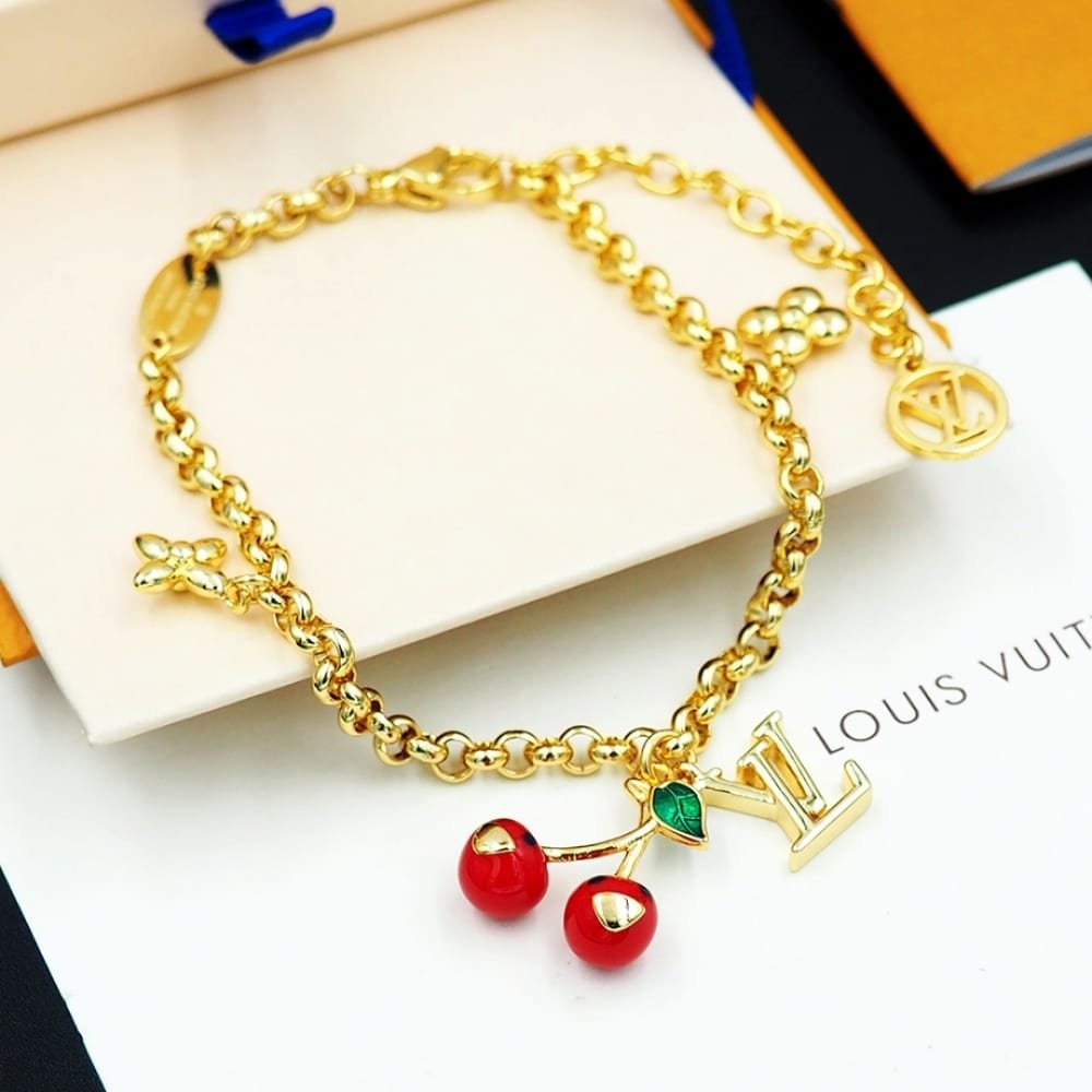 L0vis Vvtt0n X Murakami Cerise Bracelet Gold M1691A