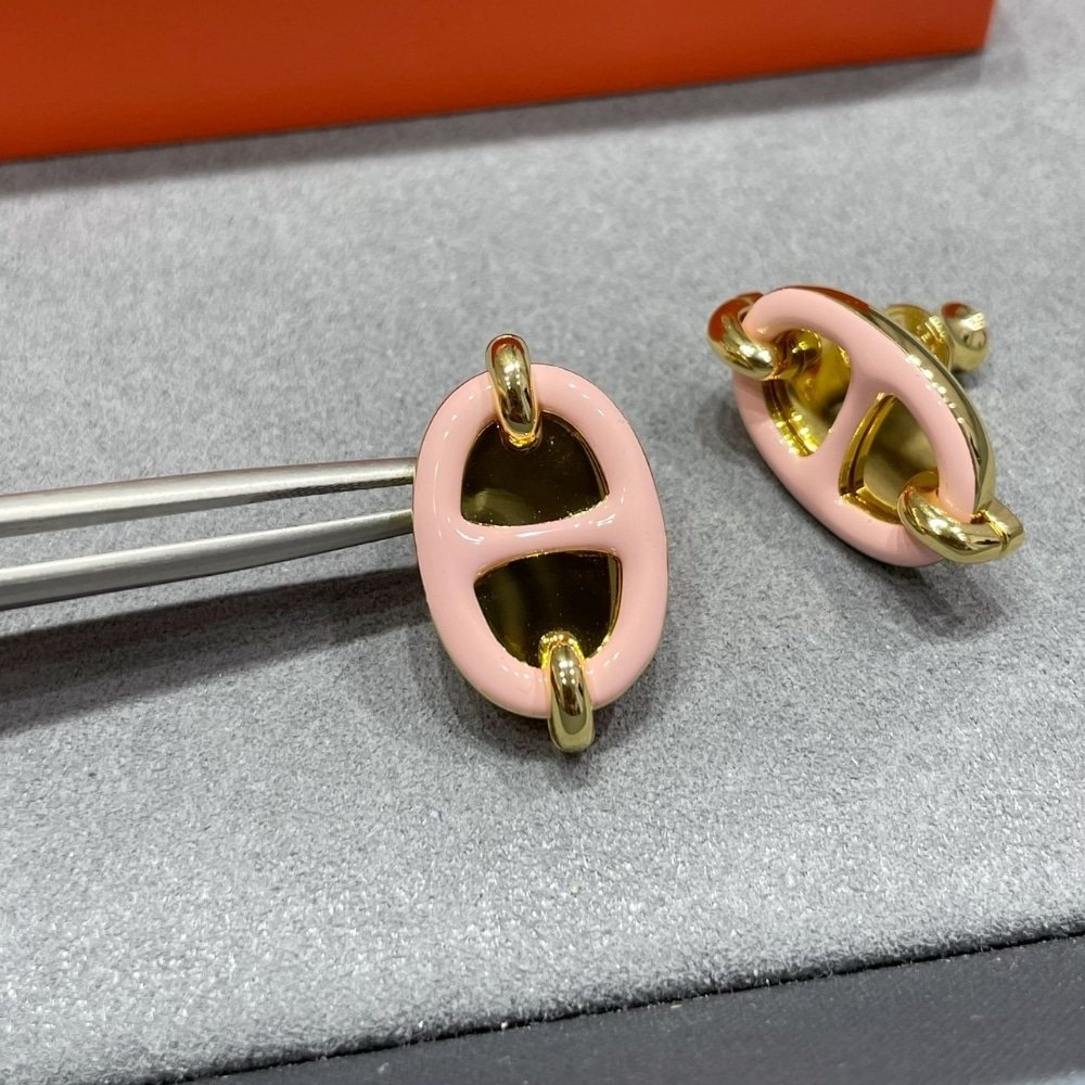 H**me5 Mini Maillon Earrings Light Pink