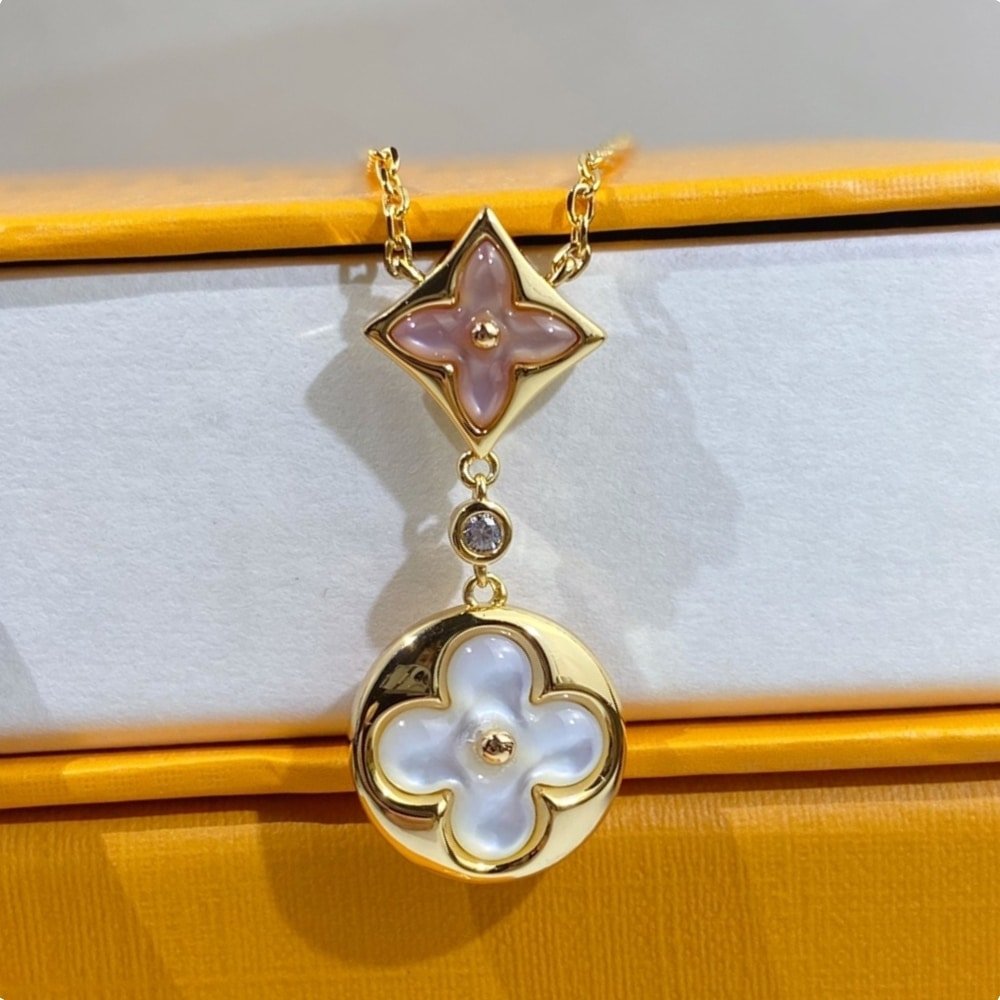 L0vis Vvtt0n Colour Blossom Necklace Gold Q94355