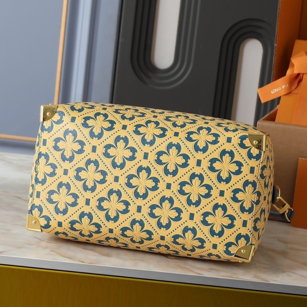 L0vis Vvtt0n Speedy Trunk 25 Blue And Gold 27Cm M27411