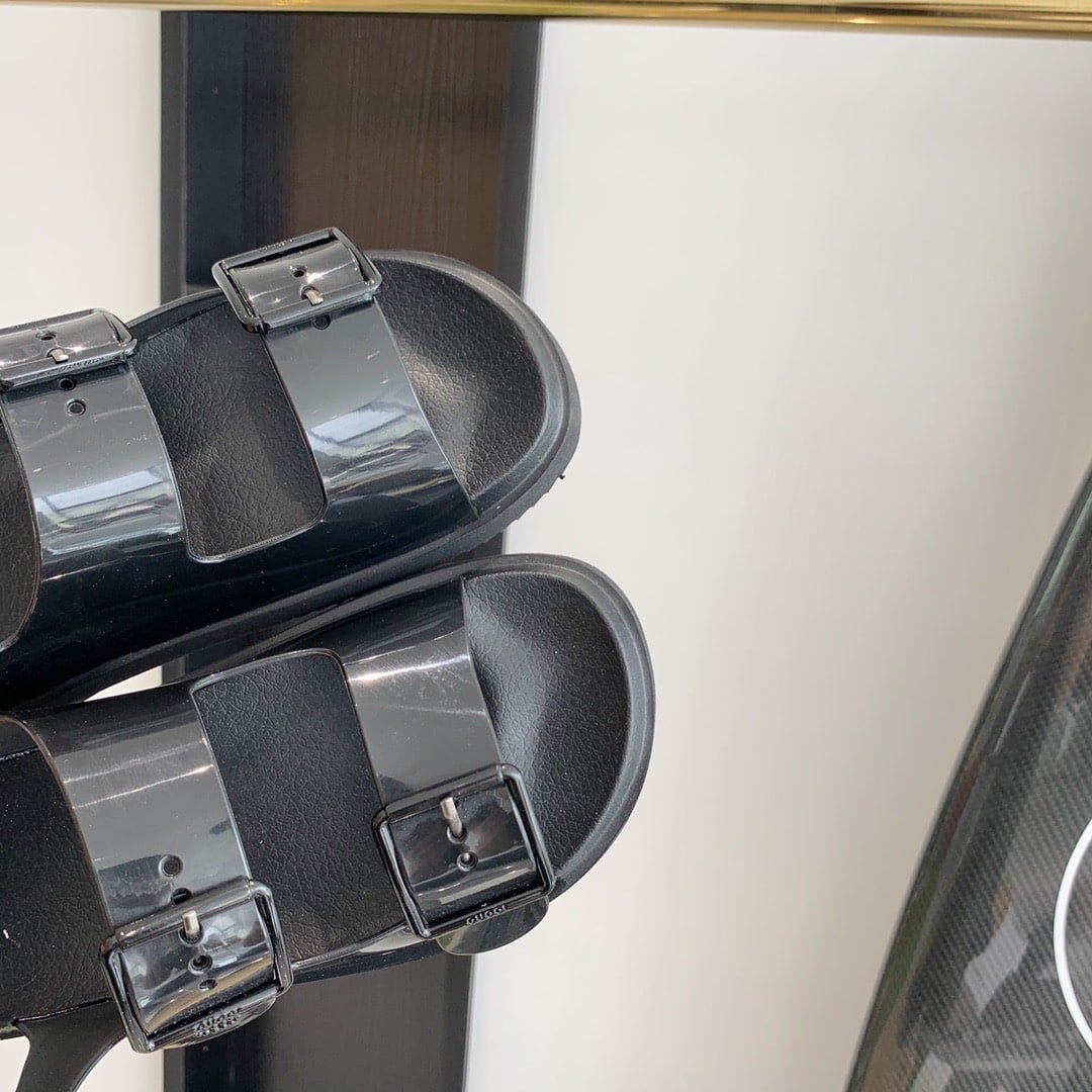 Gvc*1 Women’S Mini Double G Sandal Rubber ‎Black 660243 J8700 1000