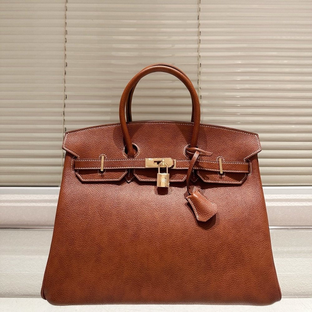 H**me5 Birkin 35 Barenia Faubourg Fauve Gold Hardware Brown 35Cm