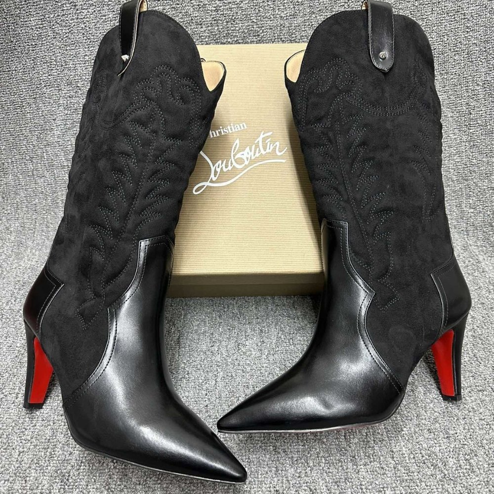 Chr1st1an Louboutin Santia Botta 85 Boots Black 3250414Bk01