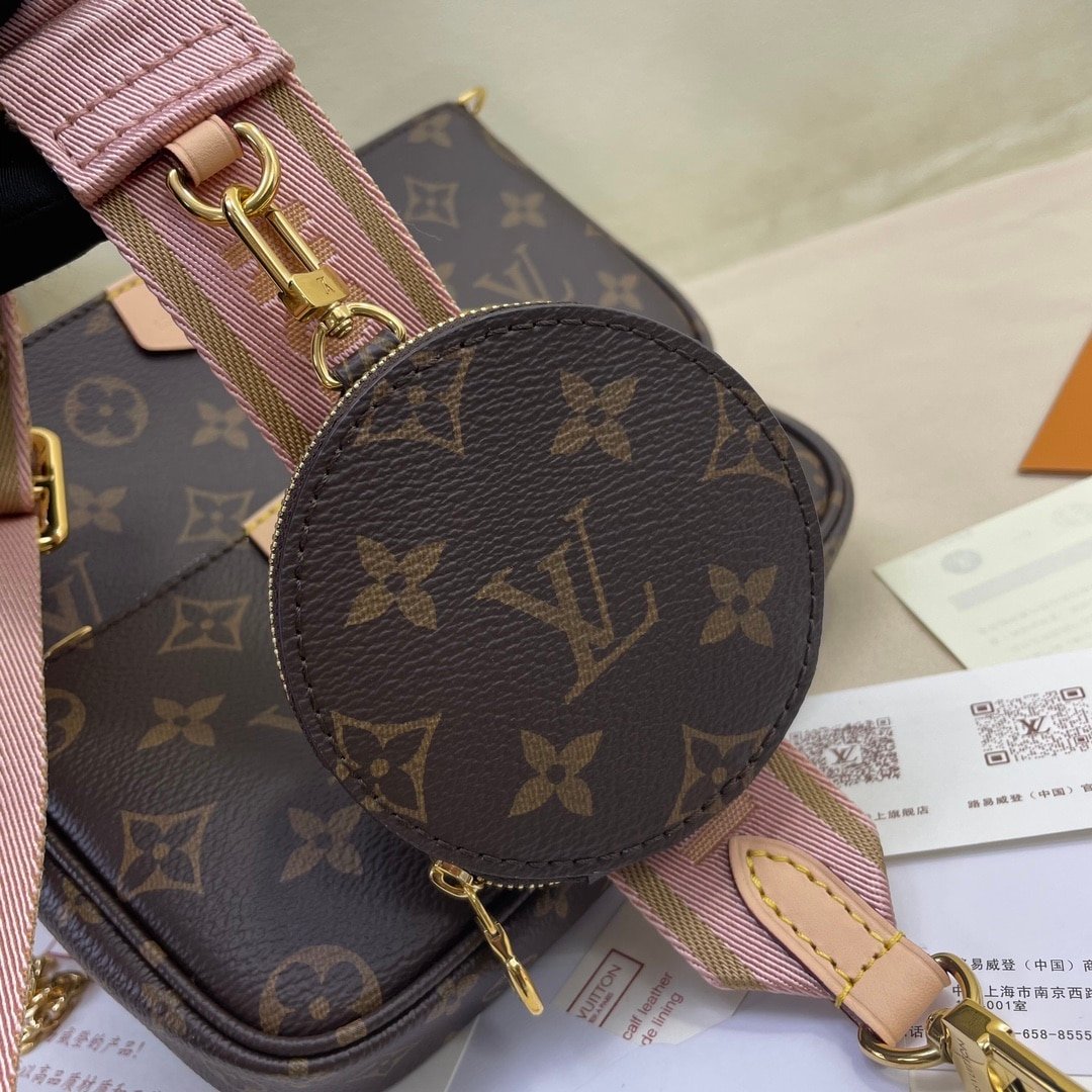 [S*per Vip 1:1] L0vis Vvtt0n Multi Pochette Accessoires Rose Clair 24Cm M44840