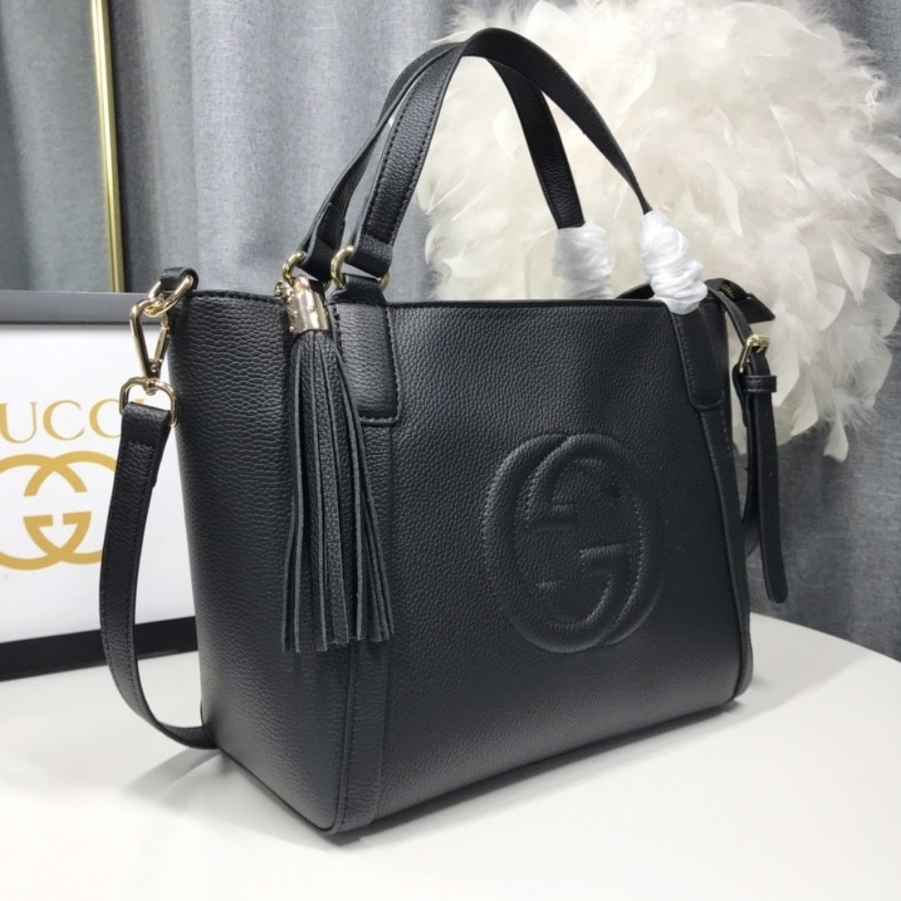 [S*per Vip 1:1] Gvc*1 Soho Small Top Handle Bag Black 35Cm 369176 A7M0G 1000