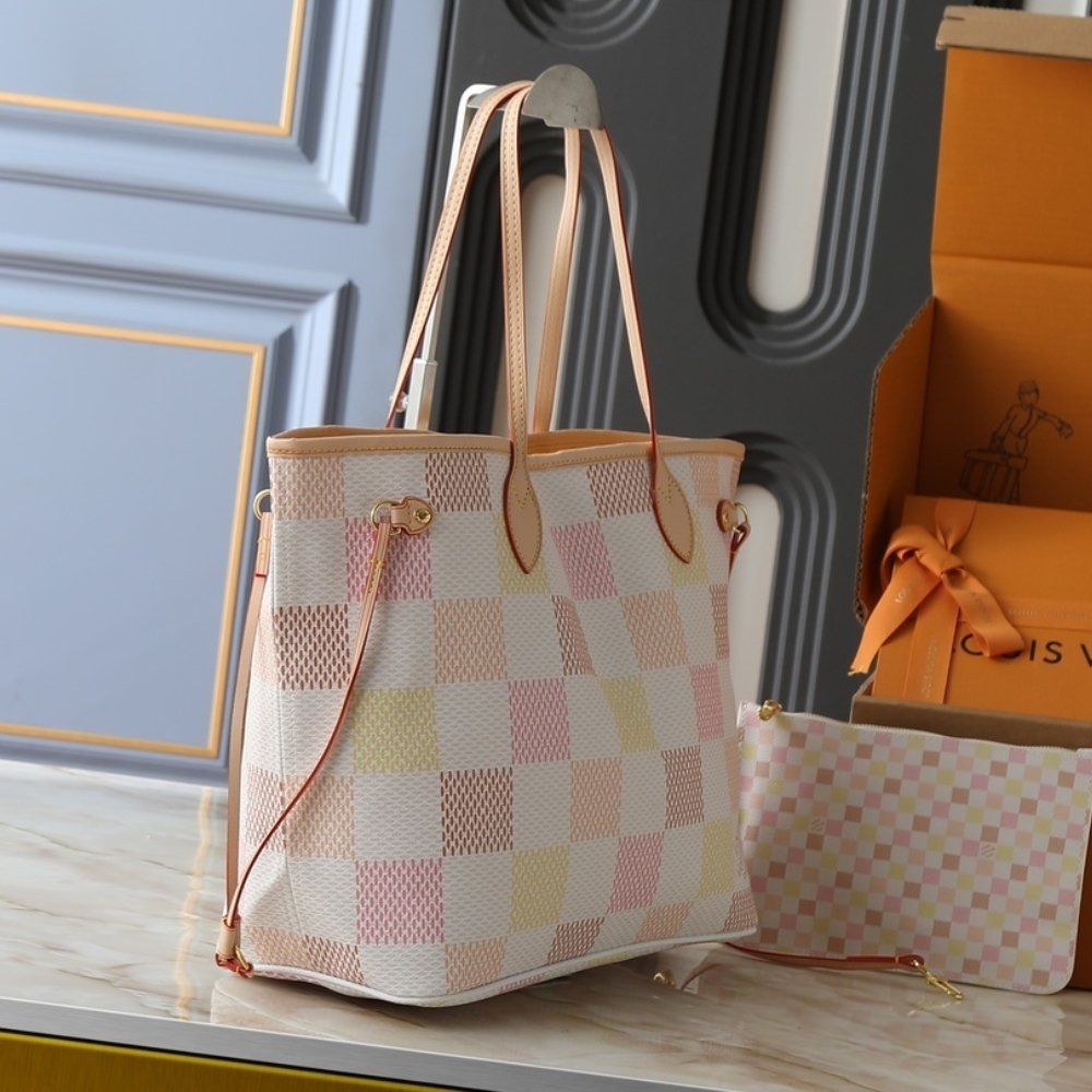 L0vis Vvtt0n Neverfull Mm Damier Canvas Peach 31Cm N40668