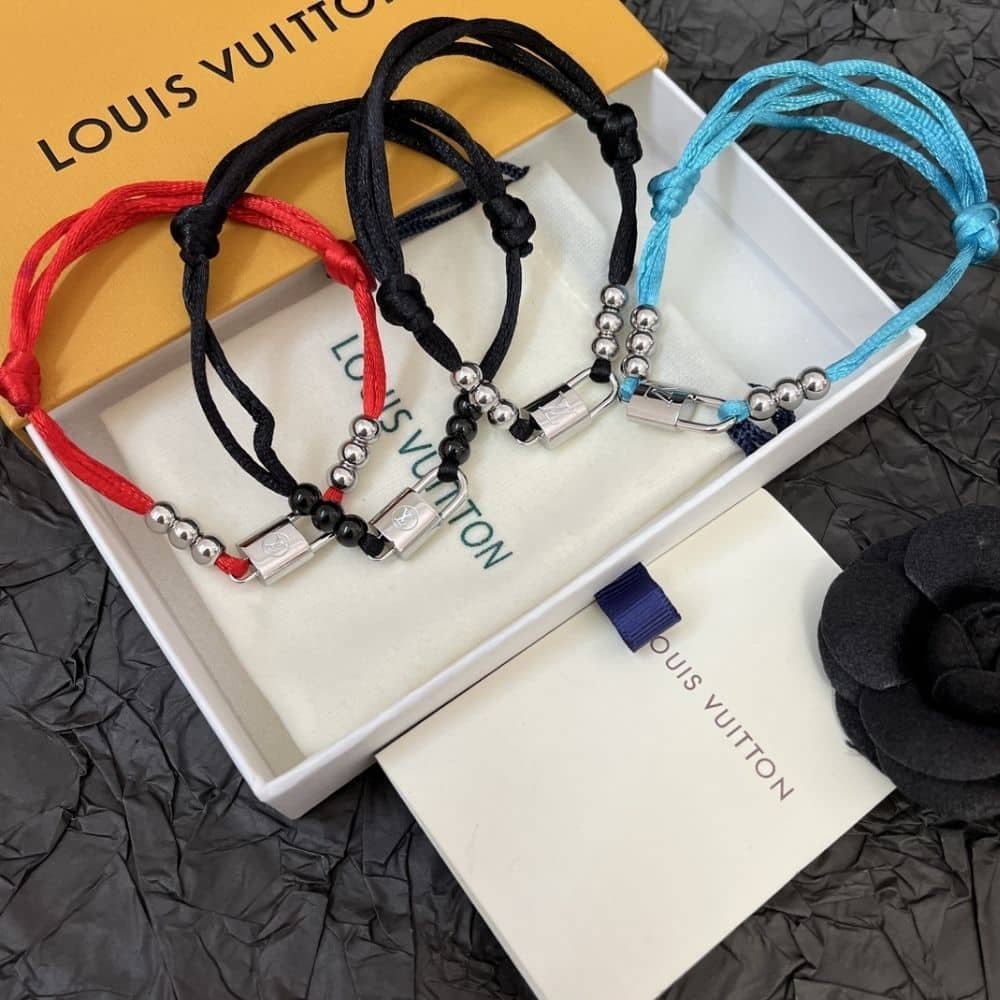 L0vis Vvtt0n Silver Lockit Bracelet Black Q05729