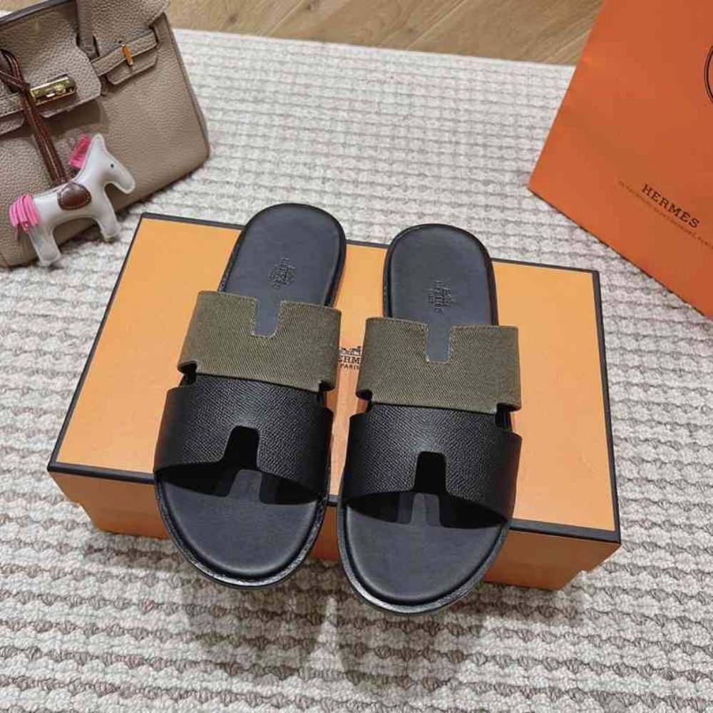 H**me5 Izmir Sandal Kaki And Noir H231812Zhk3400