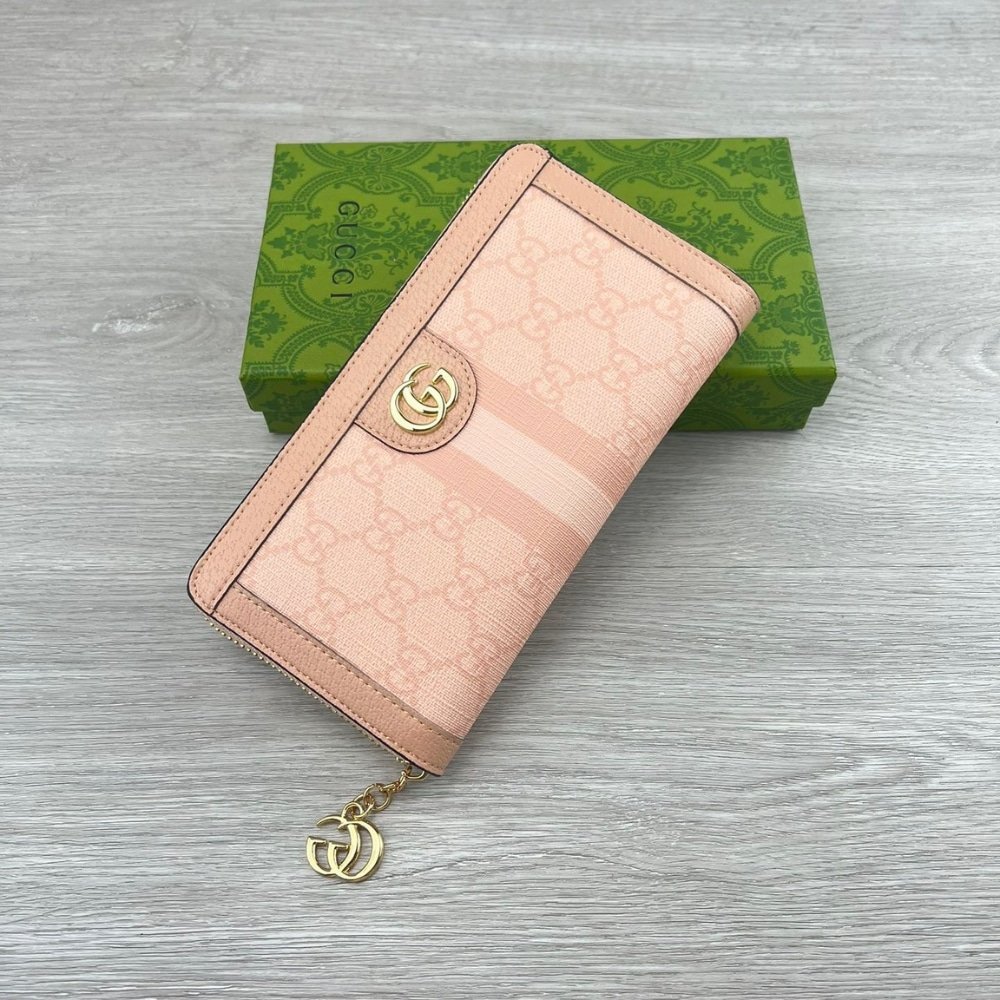 Gvc*1 Ophidia Gg Zip Around Wallet Pink 19Cm