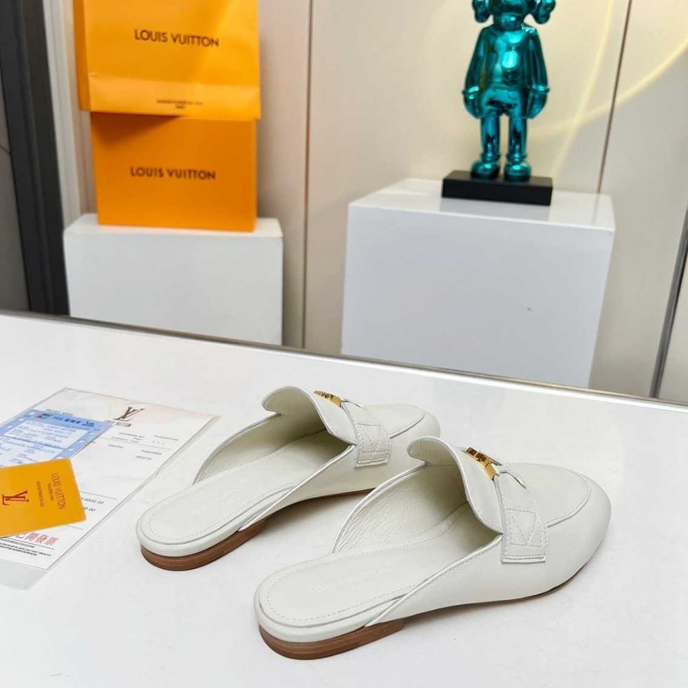 L0vis Vvtt0n Mare Open Back Loafer White