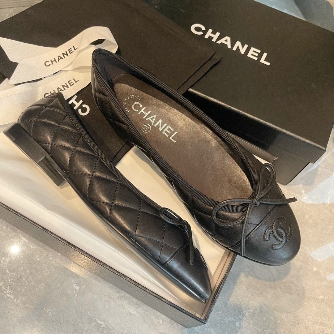 Ch**el Ballerina Black Leather G26250 X01725 94305