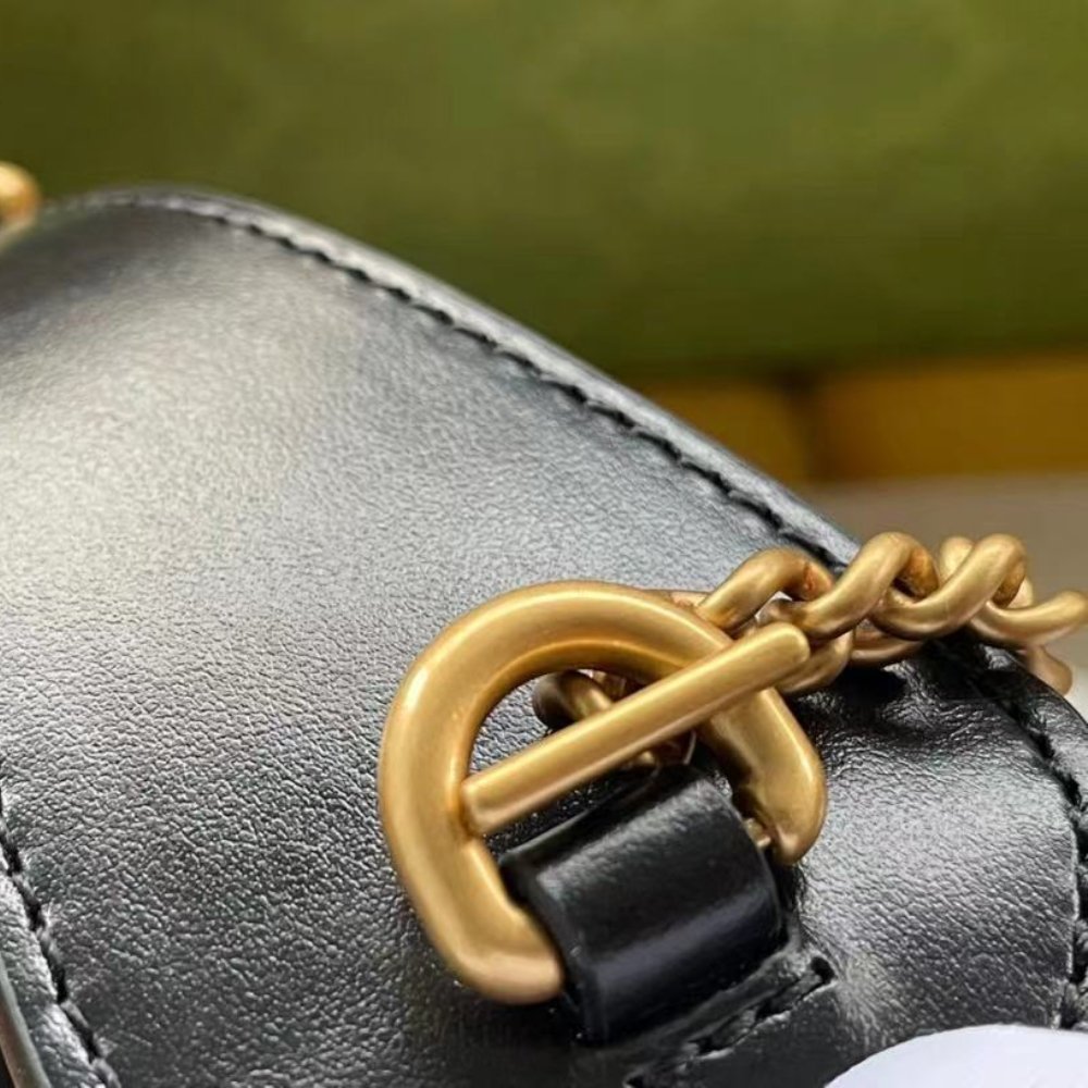 Gvc*1 Gg Marmont Small Shoulder Bag Black 21Cm 699514 Dtdht 1000