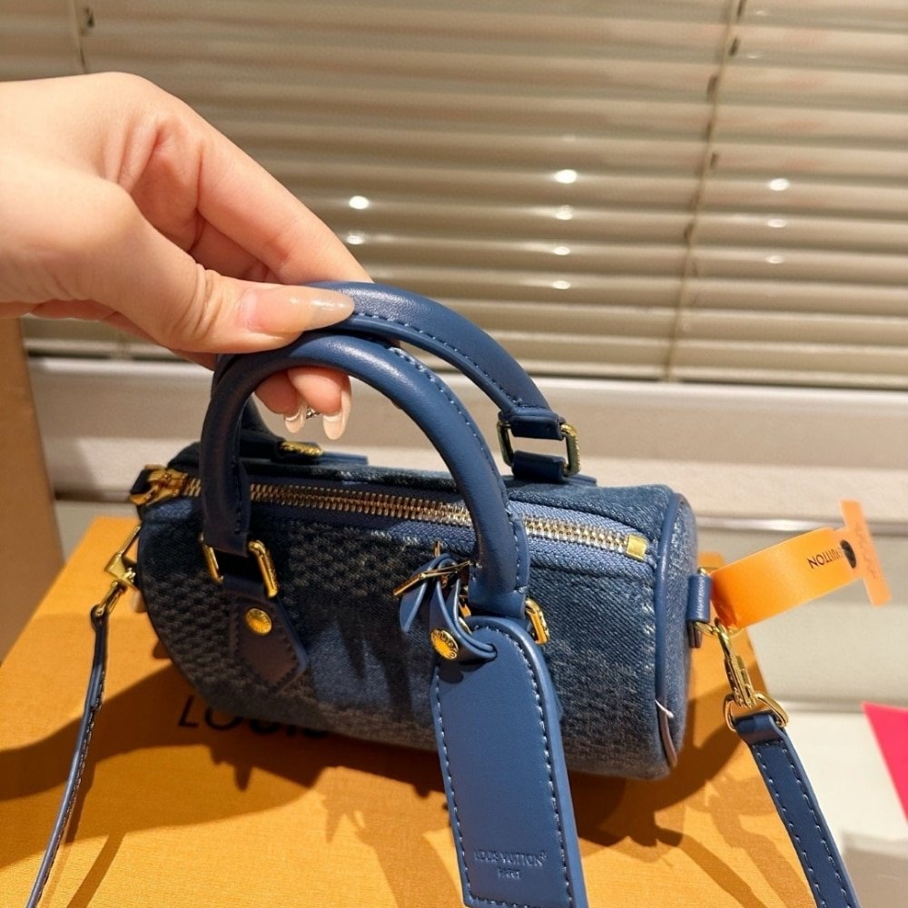 L0vis Vvtt0n Speedy 18 Bandoulière Denim Blue 18Cm N00208