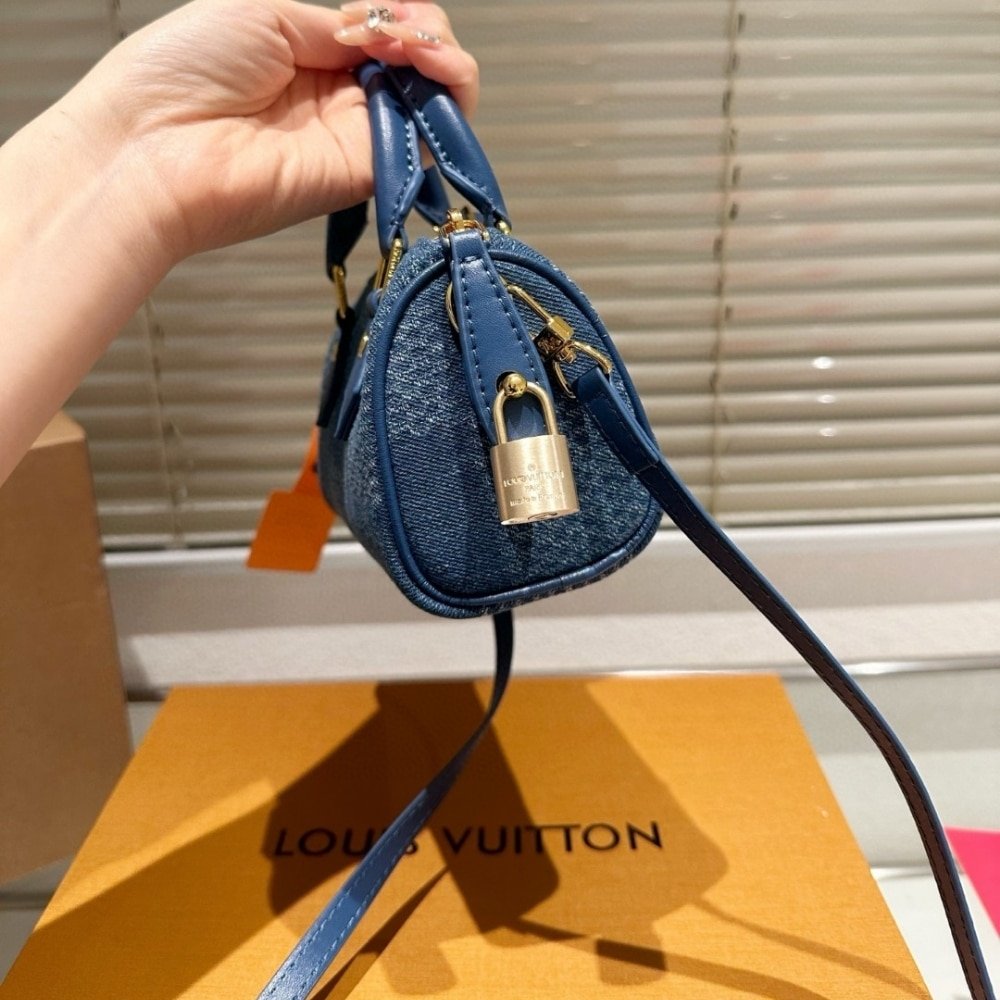 L0vis Vvtt0n Speedy 18 Bandoulière Denim Blue 18Cm N00208