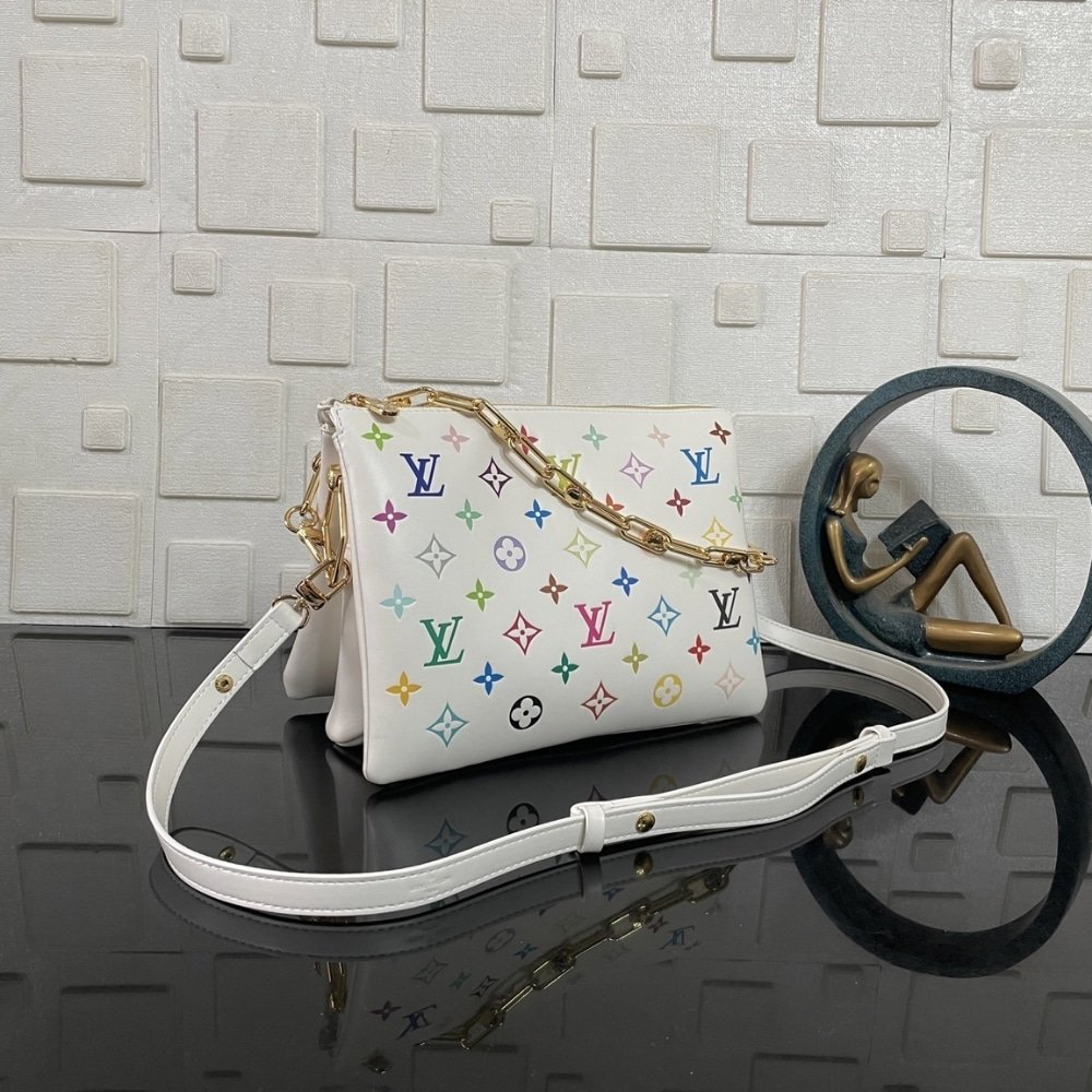 [S*per Vip 1:1] L0vis Vvtt0n X Murakami Coussin PM Bag White 26Cm M13233
