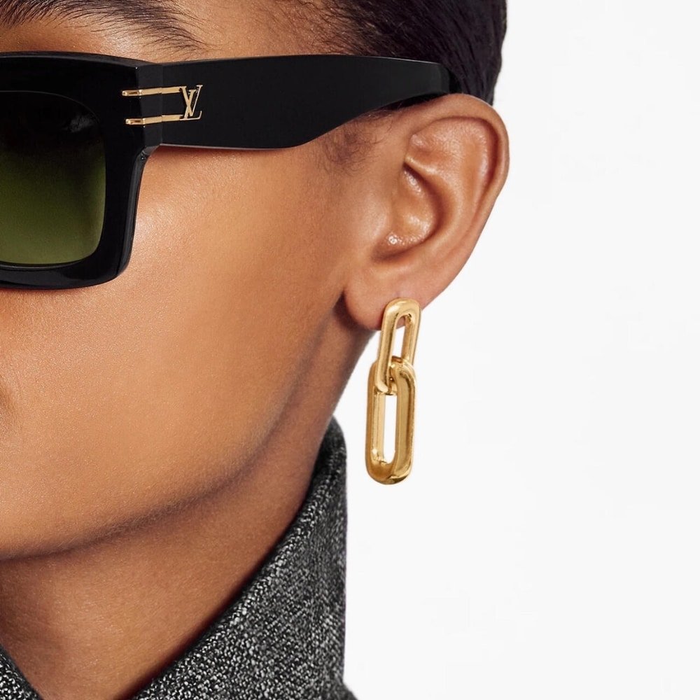 L0vis Vvtt0n Lv Edge Double Earrings Gold Mp2990