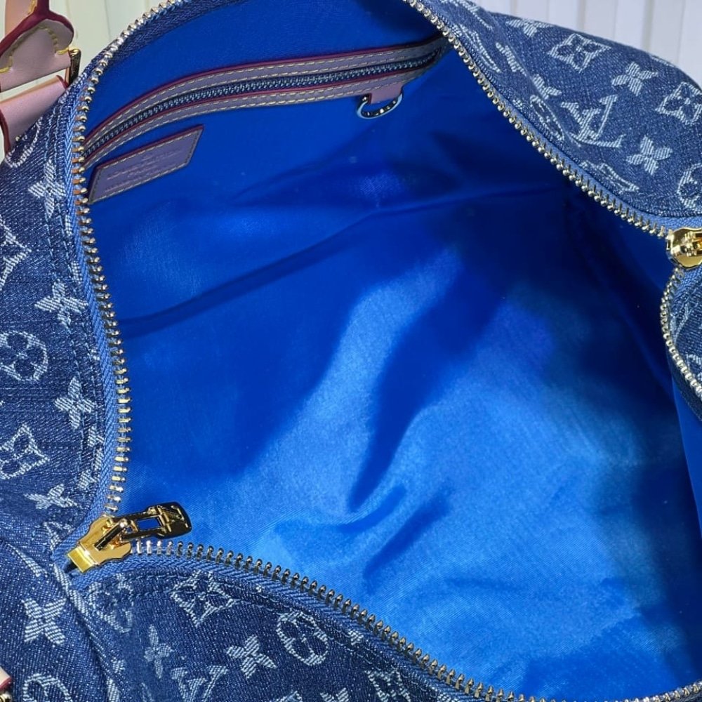 L0vis Vvtt0n Keepall Bandouliere 45 Denim Blue 45Cm