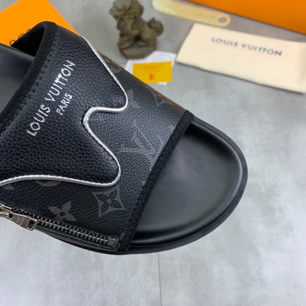 L0vis Vvtt0n Velcro Slippers Lock Edge Black