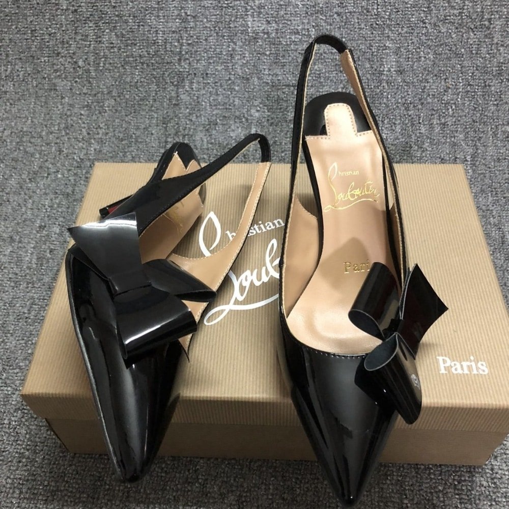 Chr1st1an Louboutin Clare Nodo 80 Slingback Black