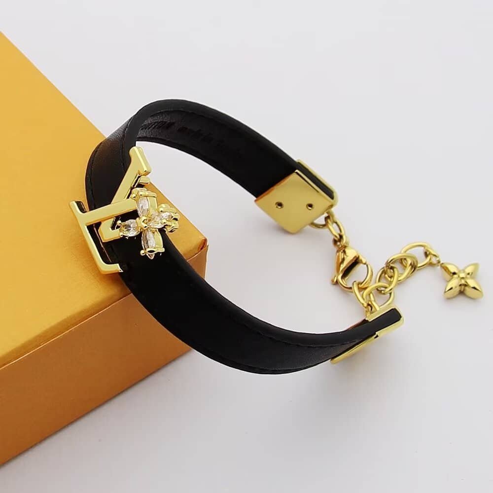 L0vis Vvtt0n Lv Iconic Flower Bracelet Noir M8780Z