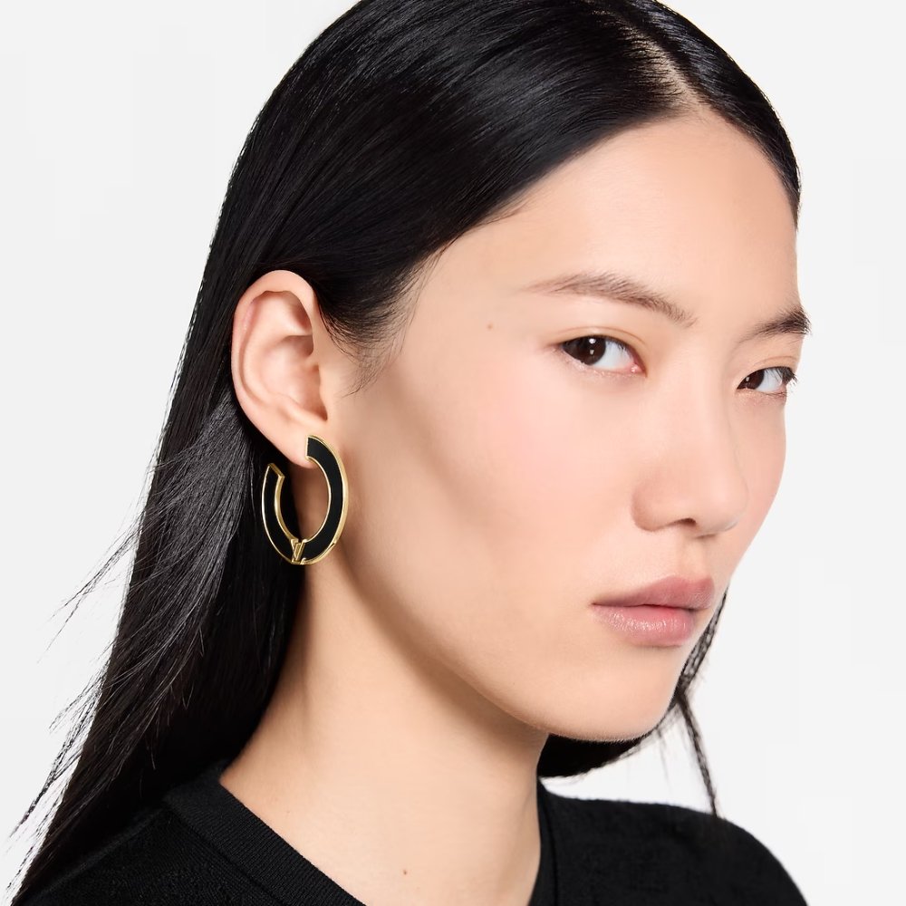 L0vis Vvtt0n Lv Initiales Earrings Black M03026
