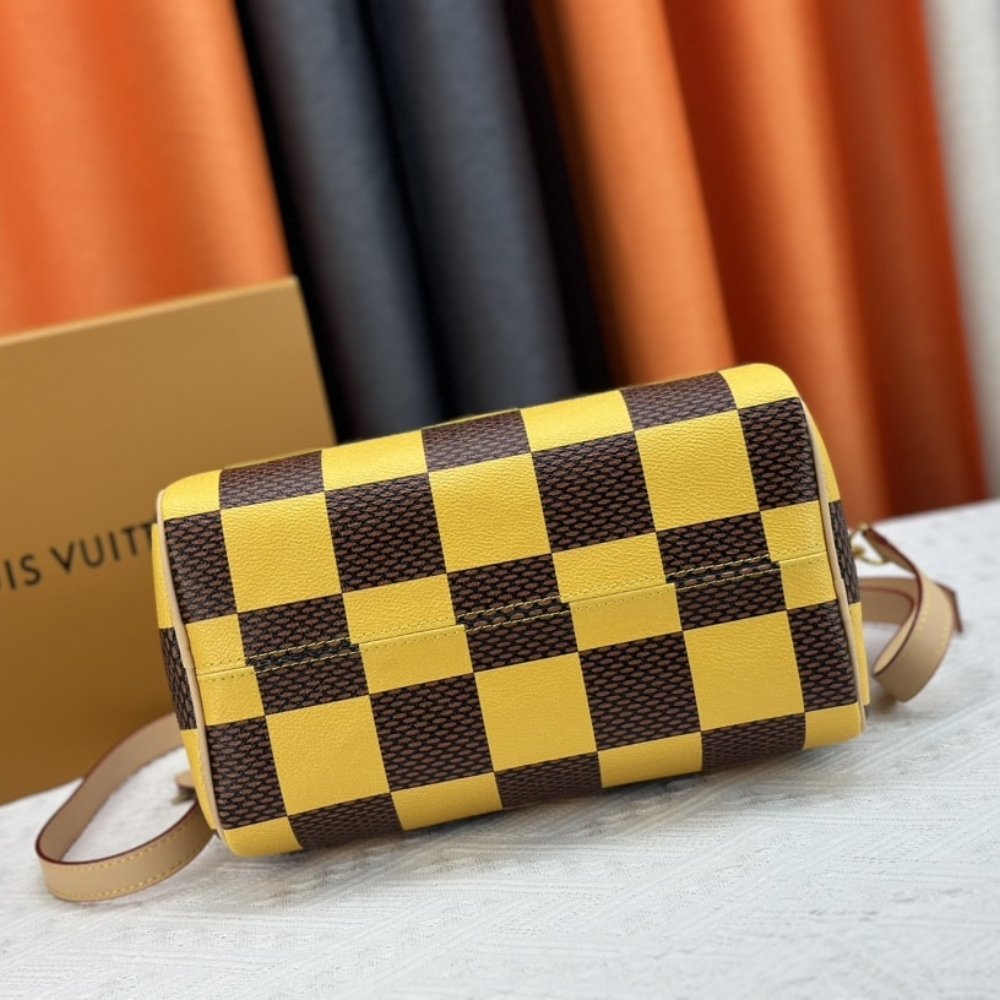 L0vis Vvtt0n Speedy Bandoulière 25 Damier Pop Yellow 25Cm N40584