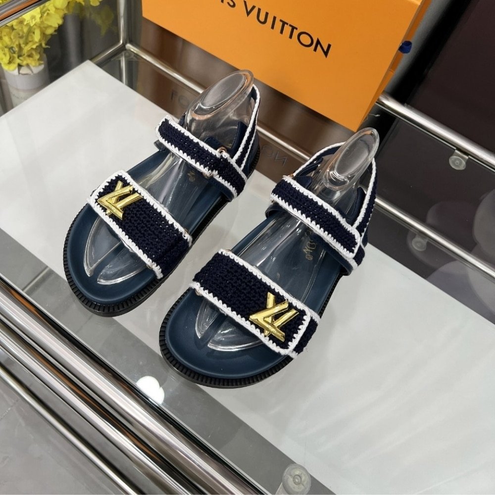 L0vis Vvtt0n Lv Sunset Comfort Sandal Blue And White 1Ahki7