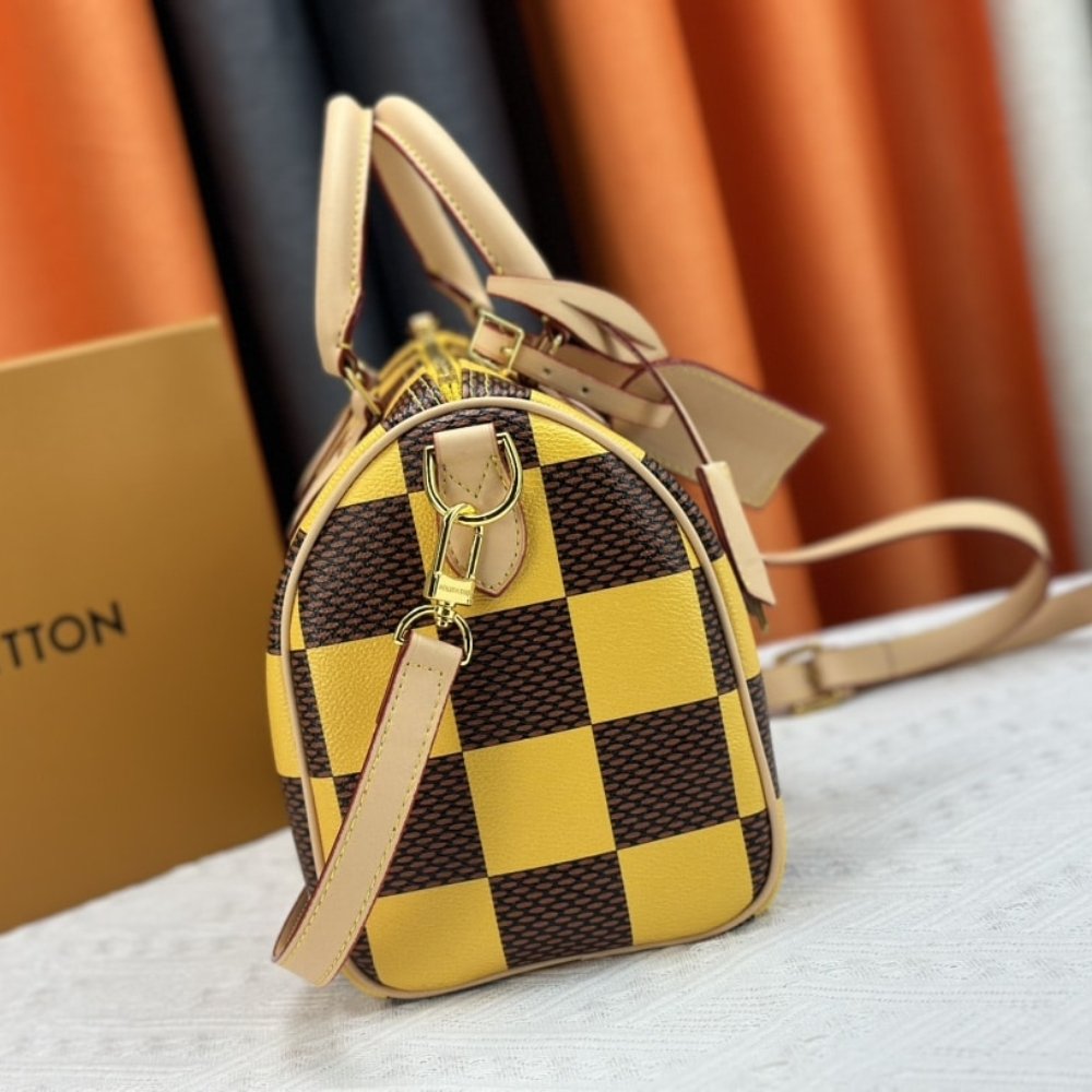 L0vis Vvtt0n Speedy Bandoulière 25 Damier Pop Yellow 25Cm N40584