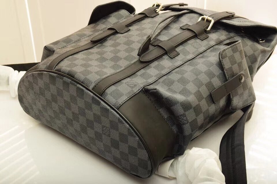 L0vis Vvtt0n Christopher Mm Backpack Damier Graphite Canvas Black 44Cm N41379