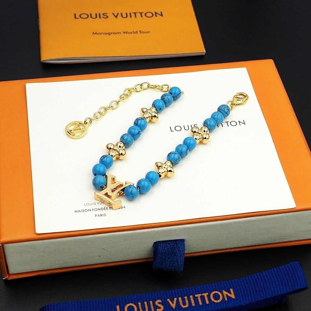 L0vis Vvtt0n Turquoise Pearl Bracelet Blue