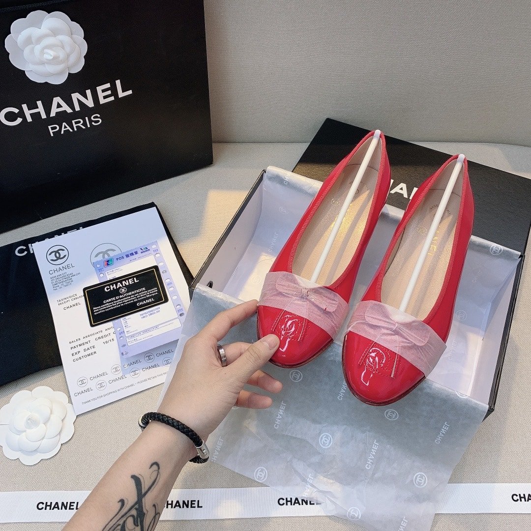 Ch**el Red Women’S Ballerinas
