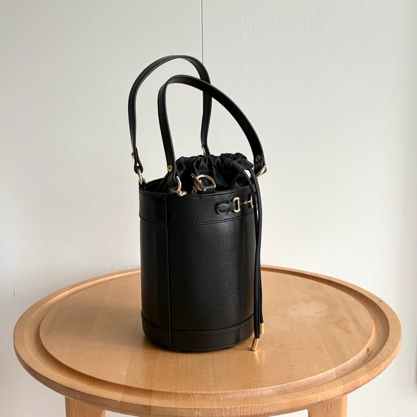 Gvc*1 Horsebit 1955 Small Bucket Bag Black 16Cm 637115 1Dbyg 1000