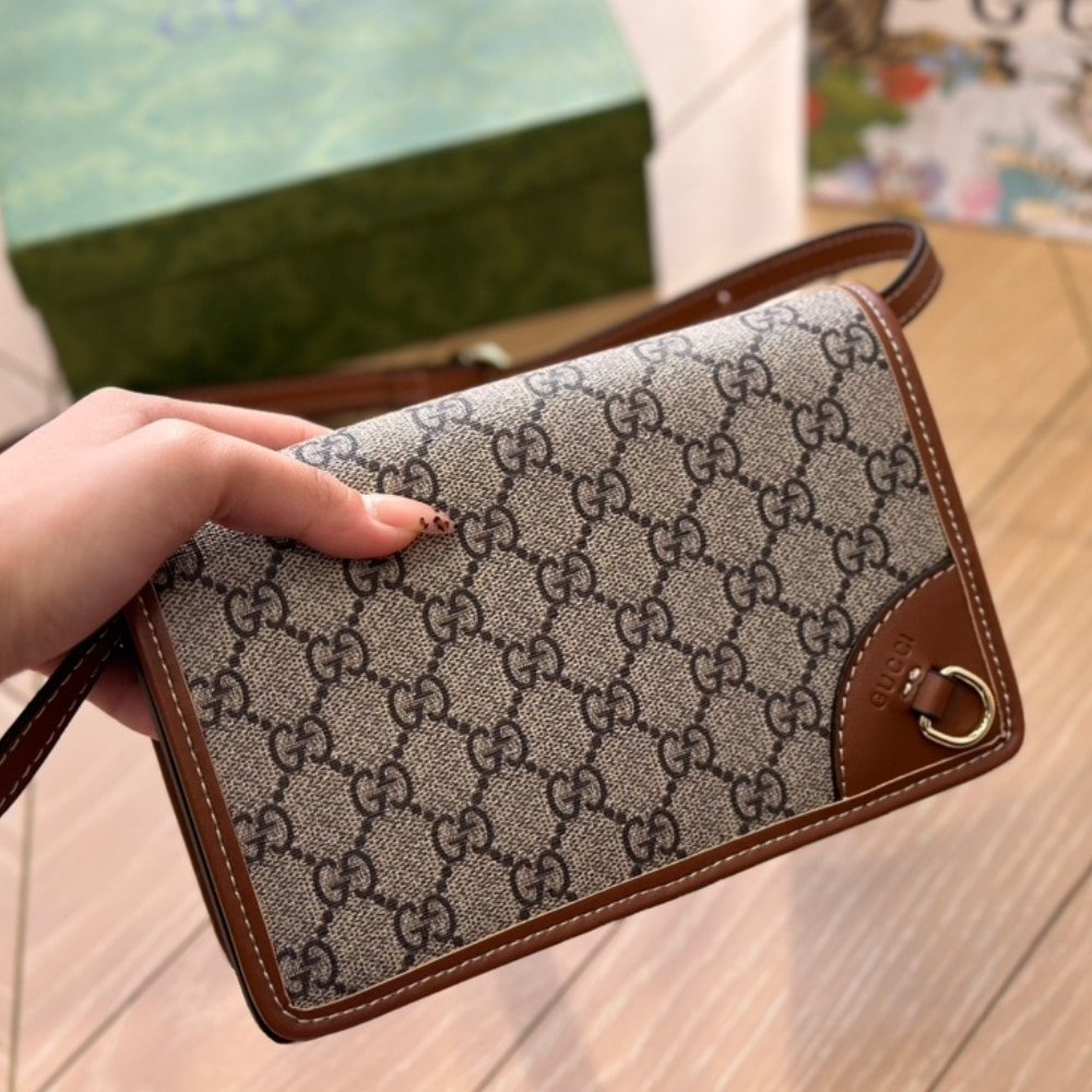 Gvc*1 Gg Emblem S*per Mini Shoulder Bag Beige 20Cm 820688 Fad6L 9758