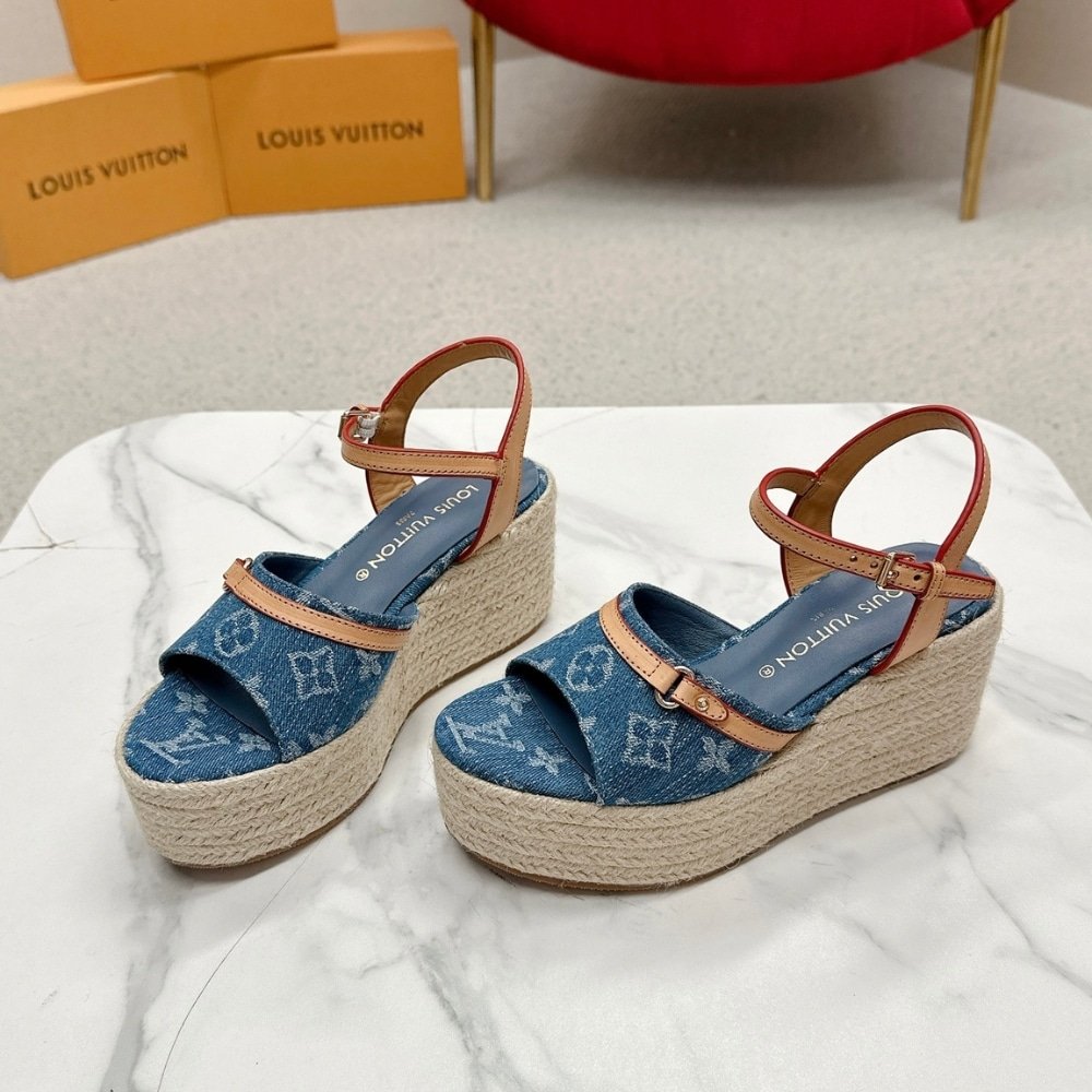 L0vis Vvtt0n Helios Wedge Sandal Denim Blue 1Acizj