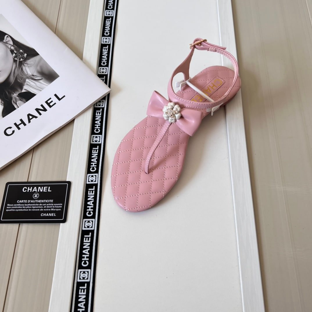 Ch**el Sandals Pink G45258 X01000 Ns099
