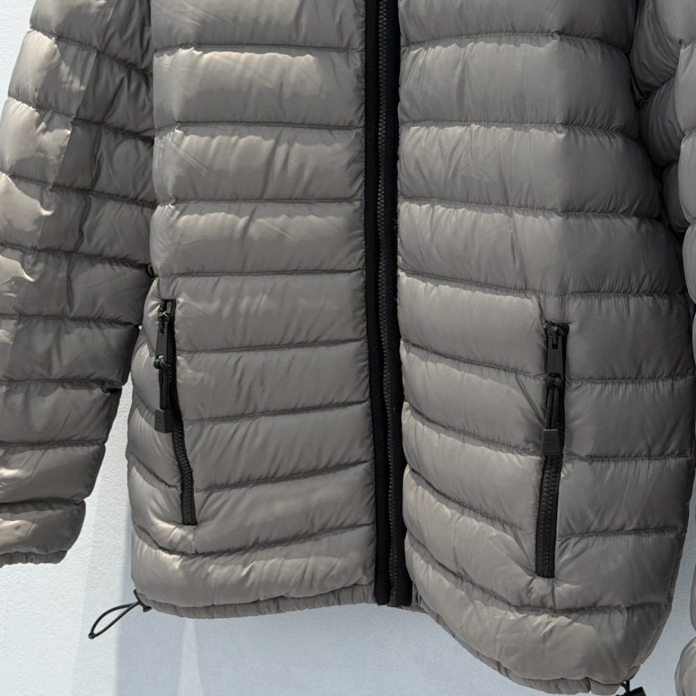 M1um1u Lightweight Pongé Down Jacket Gray Ml1347 1754 F0276 S Ooo