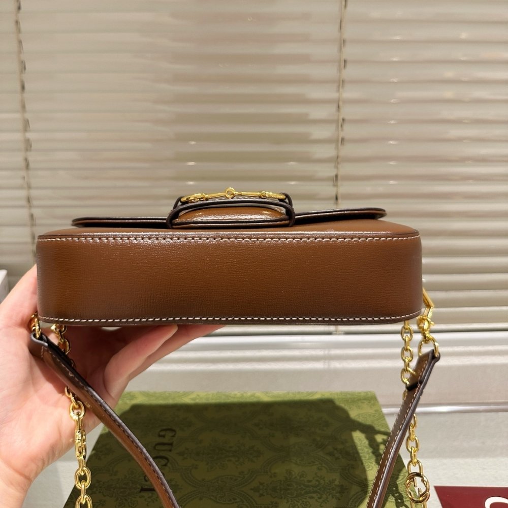 Gvc*1 Horsebit 1955 Small Shoulder Bag Brown 24Cm 735178 1Db0G 2361